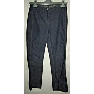 Vtg Armani Jeans, straight leg blue jeans w no waistband, ladies' size 10 US